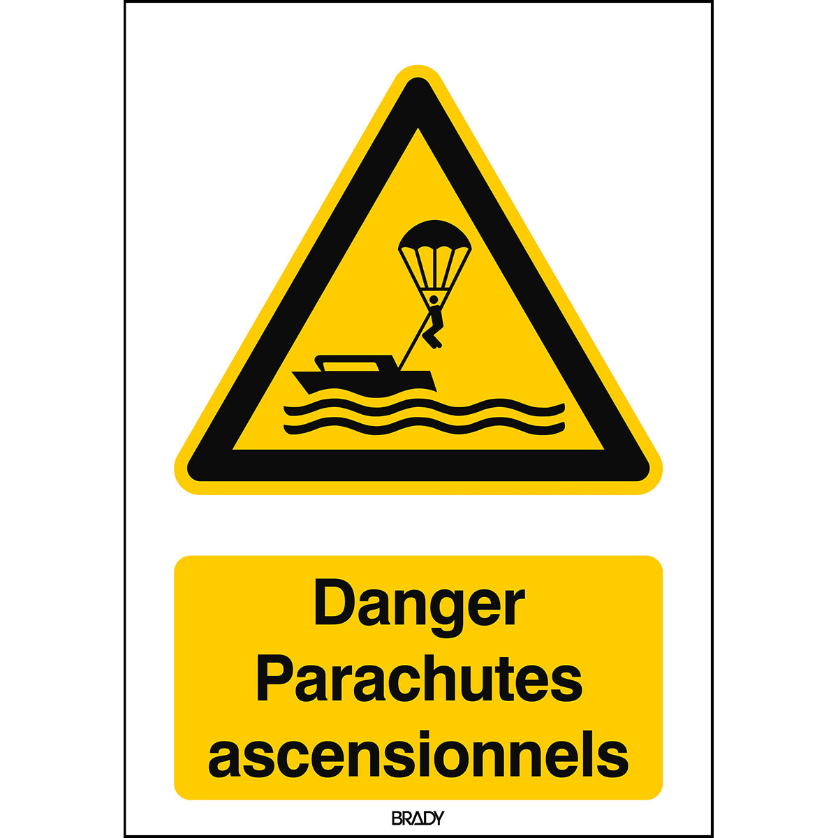 ISO Sicherheitskennzeichnung - Warnung Parasailing
