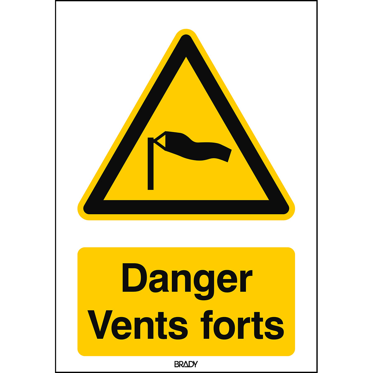 ISO Sicherheitskennzeichnung - Warnung Starkwind