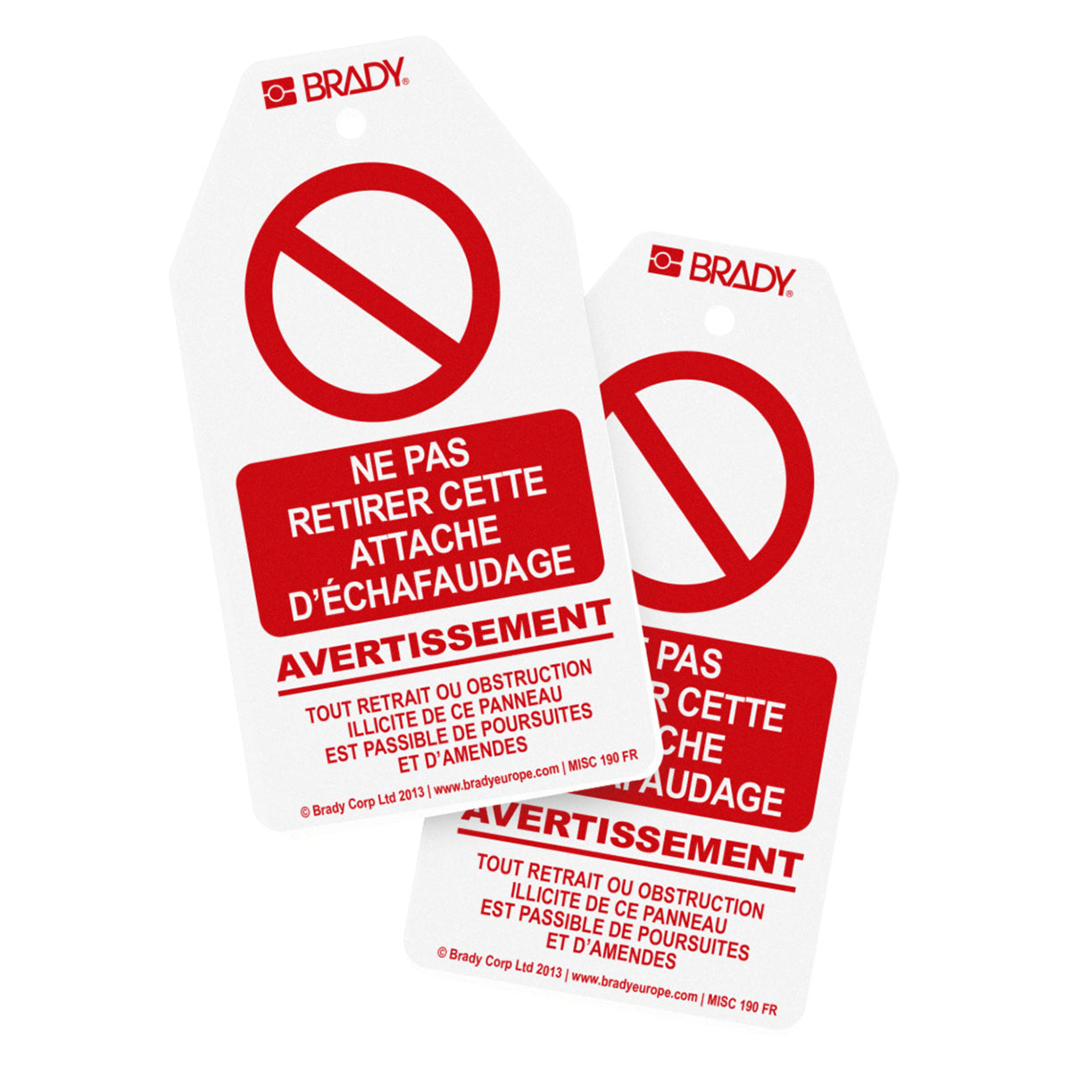 Etiquette Scafftag (product francophone)