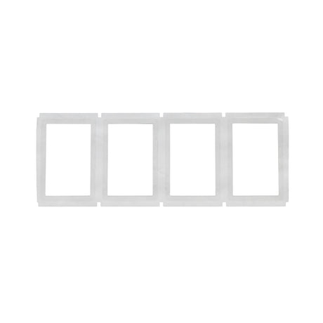 Ein transparentes Polyesteretikett mit einem durchsichtigen Kleberand