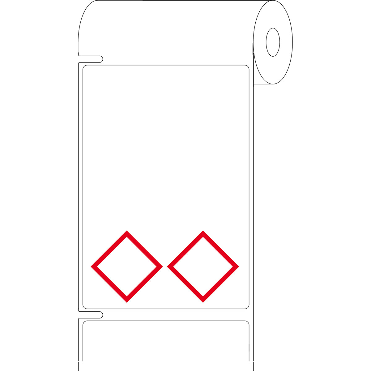 Vorgedruckte Desktop-Drucker-Etiketten für Gefahrstoffe nach CLP/GHS