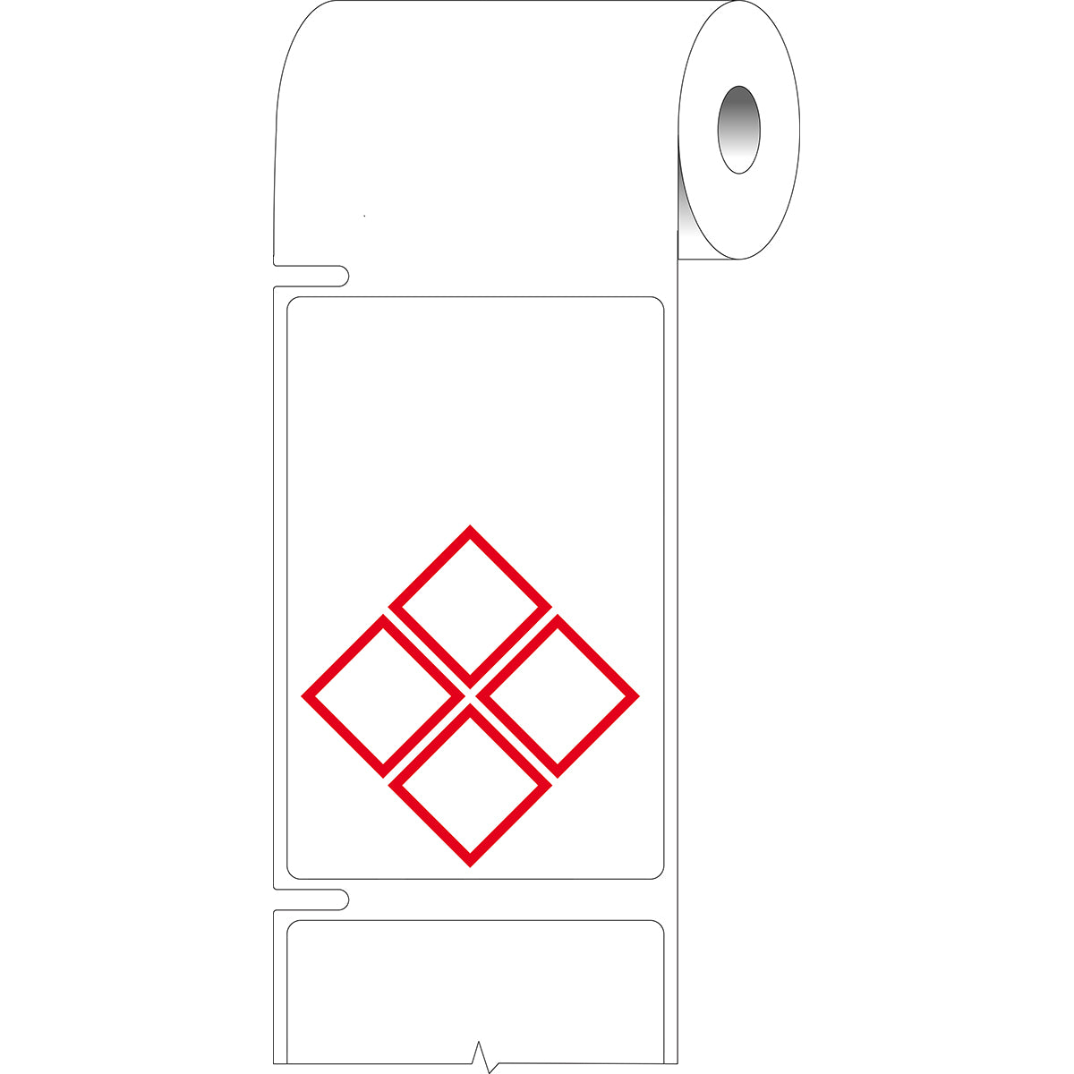 Vorgedruckte Tischdrucker-Etiketten für Gefahrstoffe nach CLP/GHS