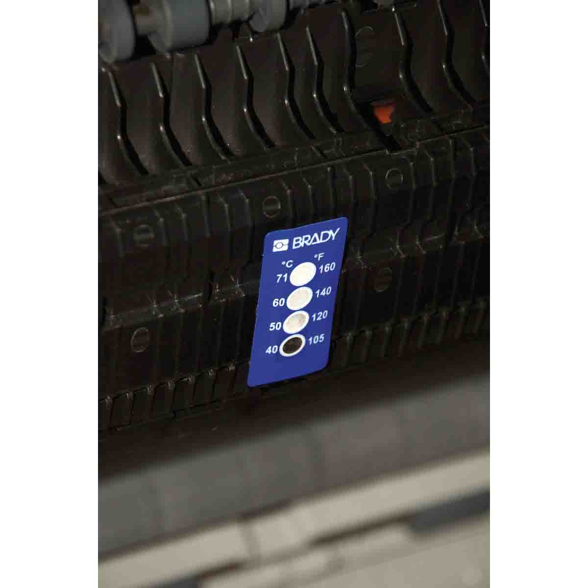 Irreversible, temperature-indicating labels - 4 temperature measuring levels