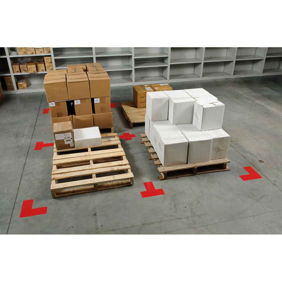 Eckemarkierung - Ts - 50,8mm x 127mm Rote Toughstripe Floor Marking Polyester