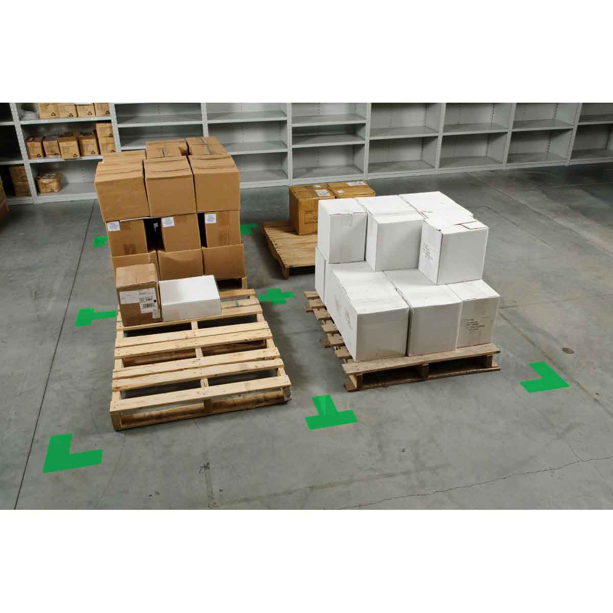 Eckemarkierung - Ls - 50,8mm x 127mm Grüne Toughstripe Floor Marking Polyester