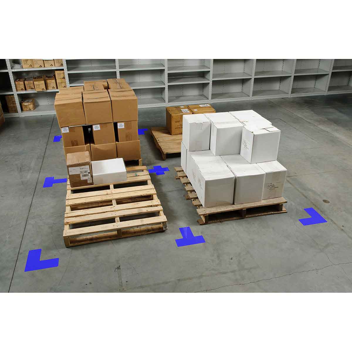 Eckemarkierung - Ls - 50,8mm x 127mm Blaue Toughstripe Floor Marking Polyester