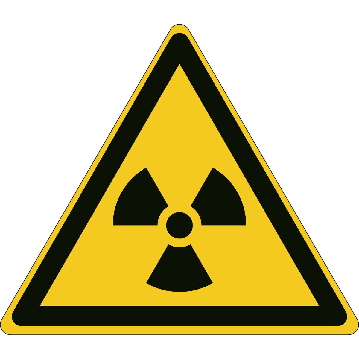 ISO Sicherheitskennzeichnung - Warnung vor radioaktiven Stoffen oder ionisierenden Strahlen