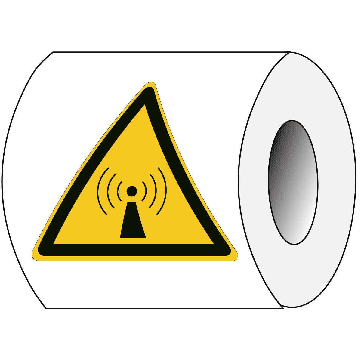 ISO safety sign - Warning of non-ionizing electromagnetic radiation