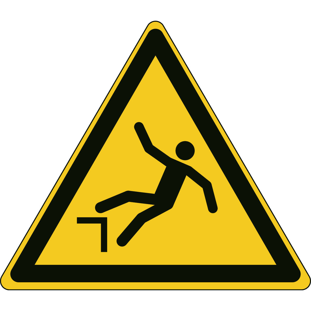 Warnung; Absturzgefahr – ISO 7010