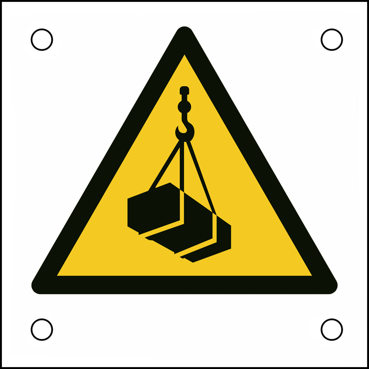 ISO-Sicherheitsschild – Warnung vor schwebender Last