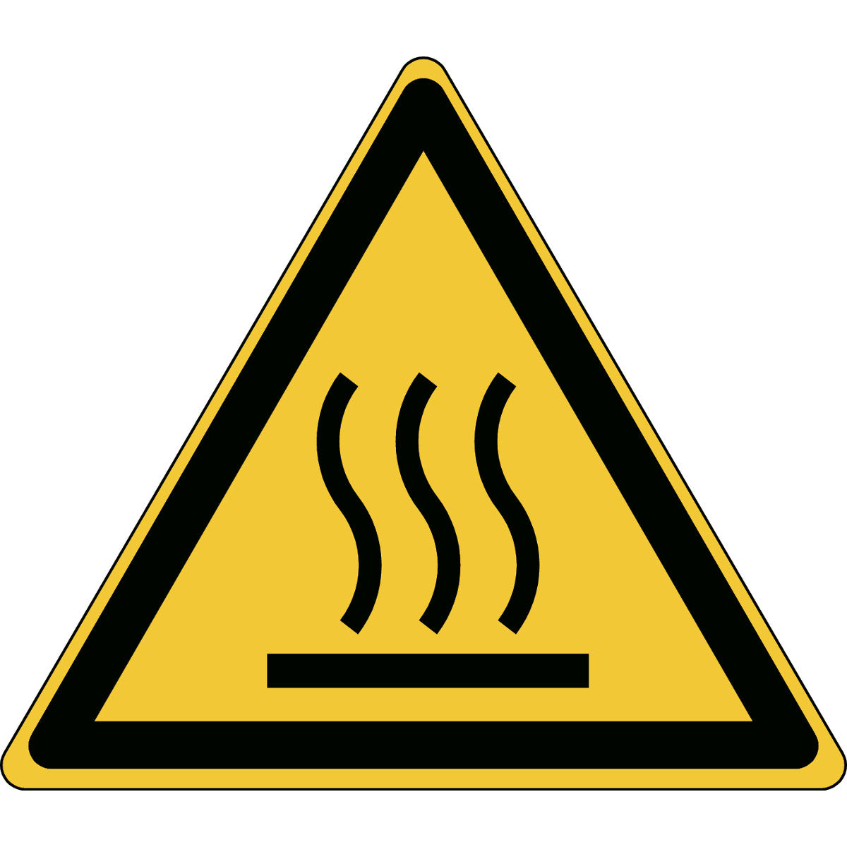 ISO safety sign - Warning of hot surface