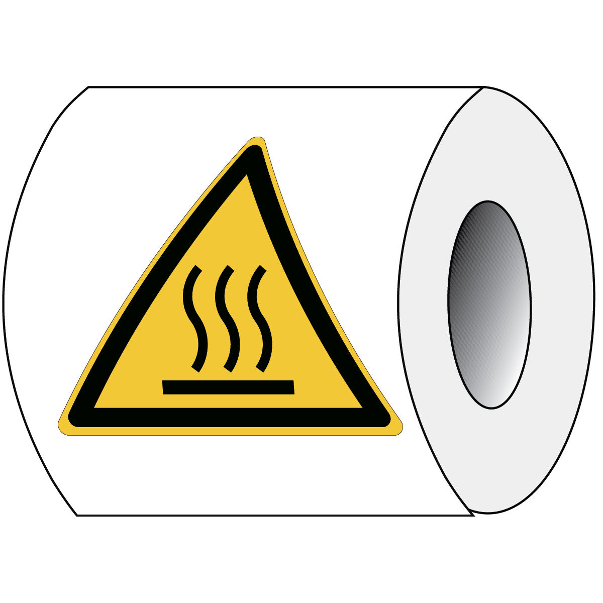 ISO safety sign - Warning of hot surface