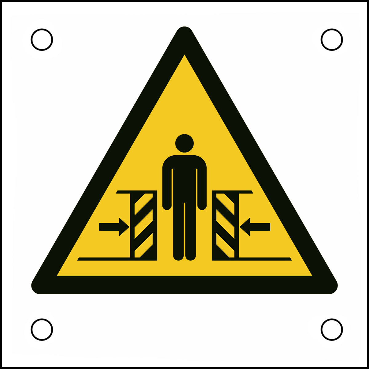 ISO-Sicherheitsschild – Warnung vor Quetschgefahr