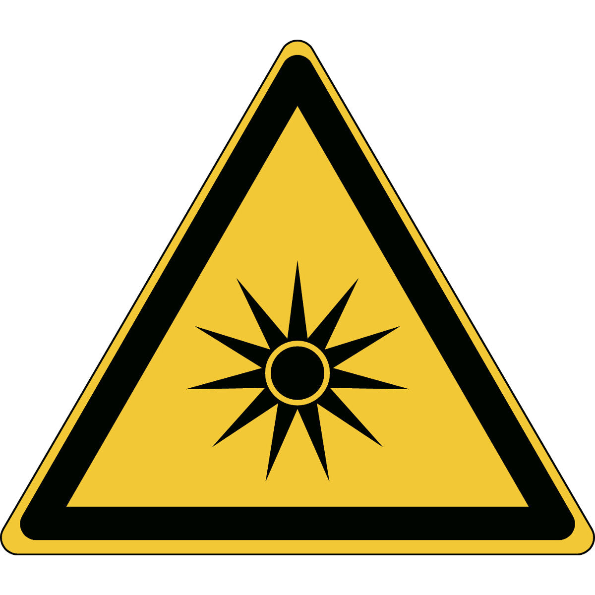 ISO Sicherheitskennzeichnung - Warnung vor optischer Strahlung
