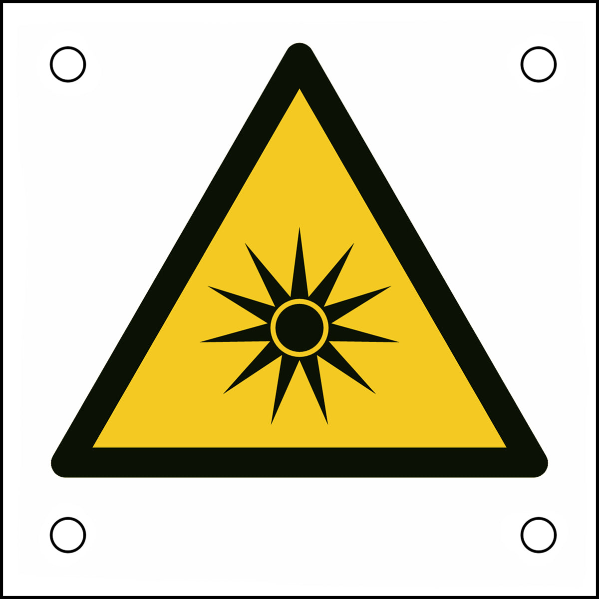 ISO-Sicherheitsschild – Warnung vor optischer Strahlung