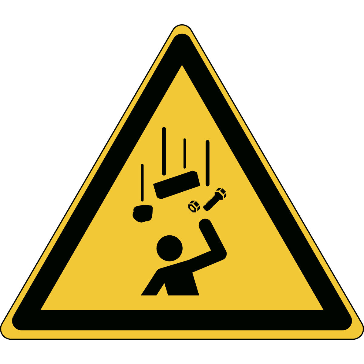 ISO safety sign - Warning of falling objects