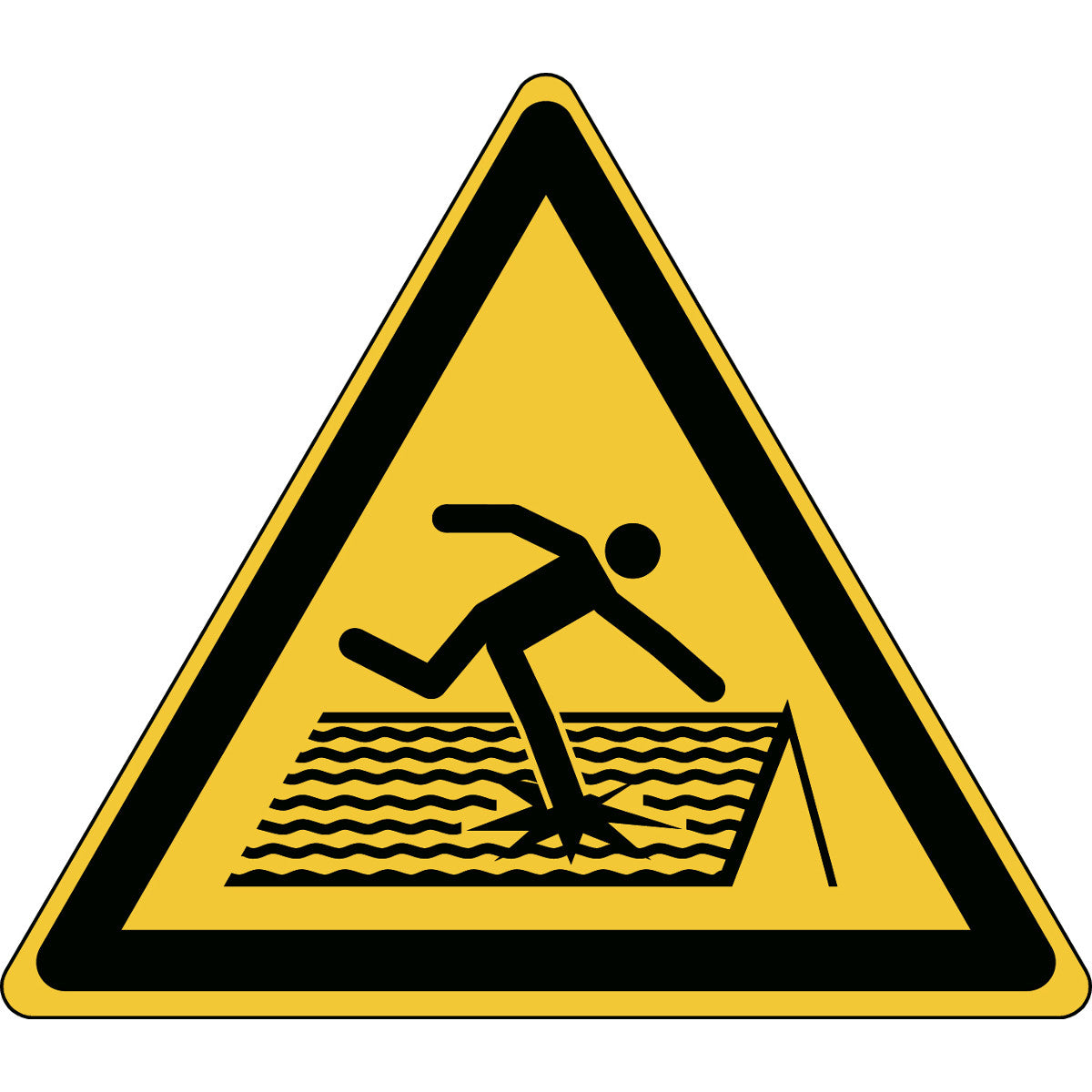 ISO safety sign - Roof at risk of collapse