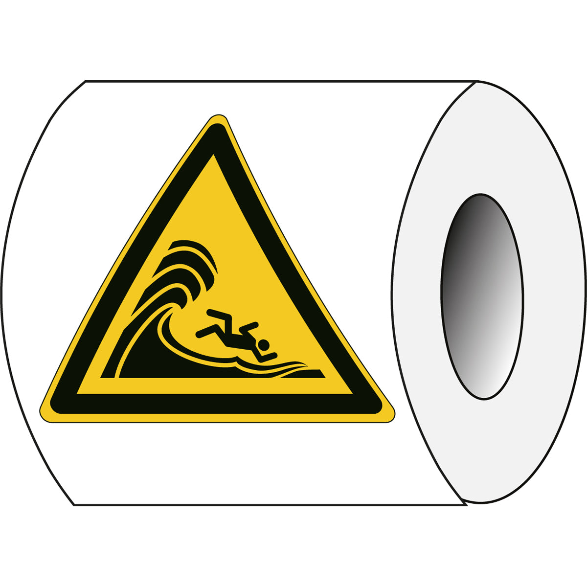 ISO Sicherheitskennzeichnung - Warnung Starker Brandung oder hohen Wellen
