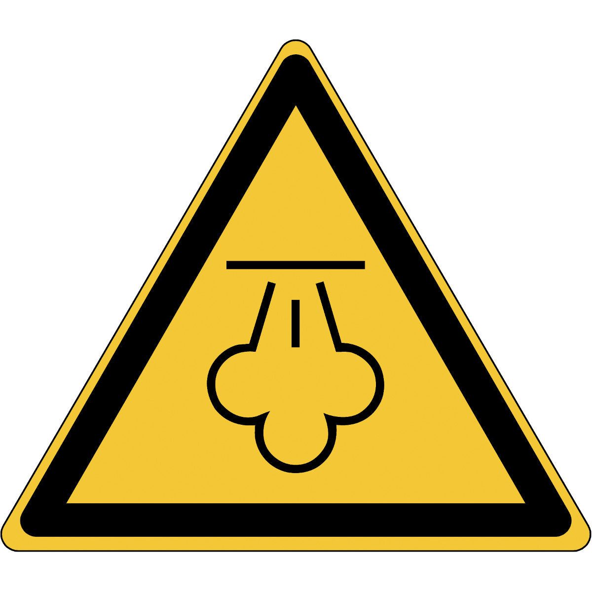 ISO safety sign - Warning, hot steam