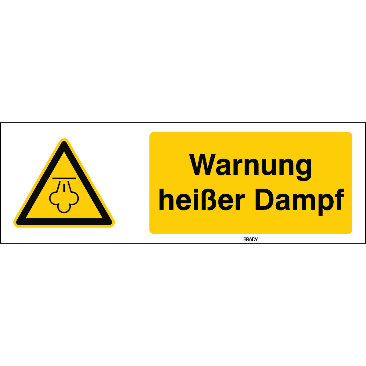 ISO safety sign - Warning, hot steam