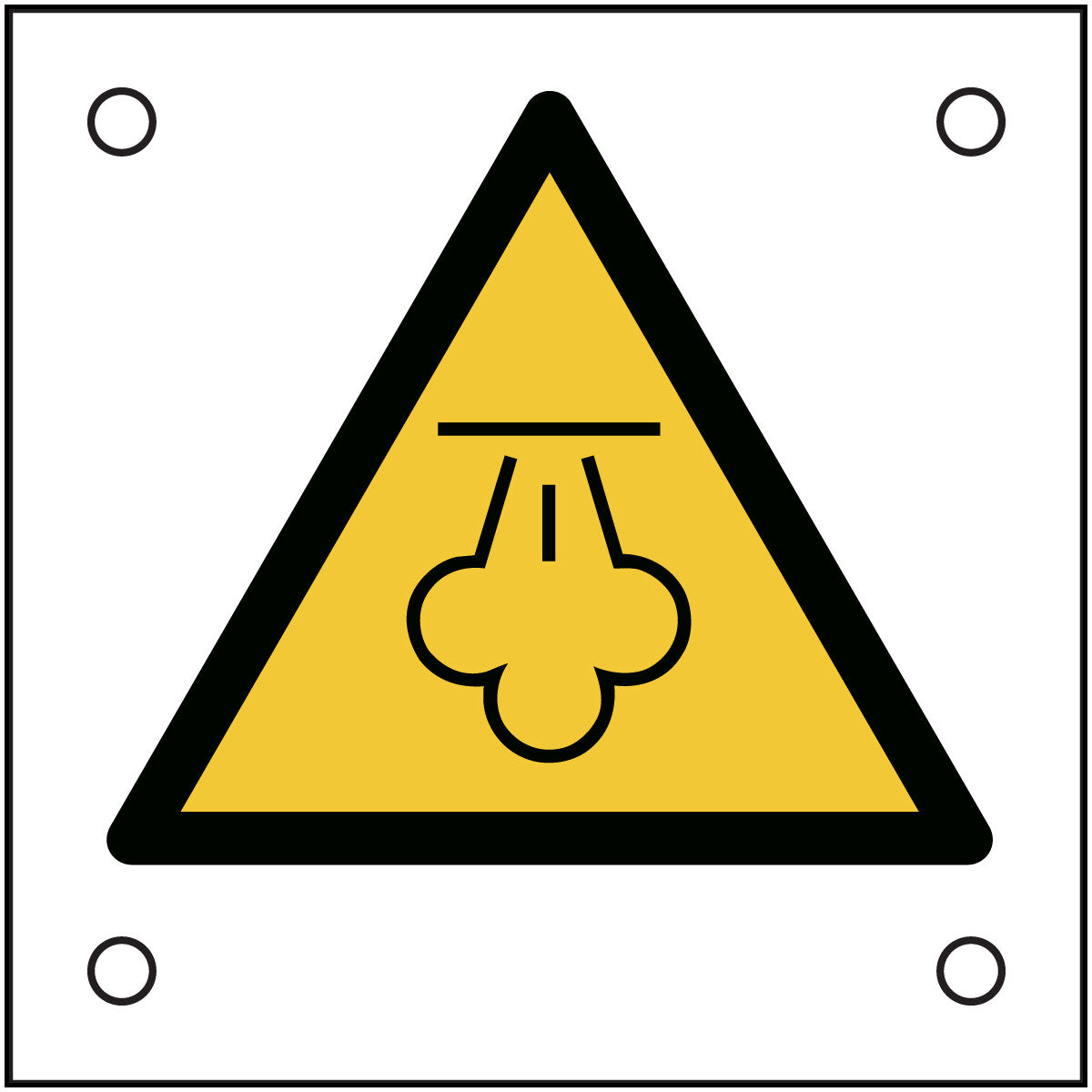 ISO safety sign - Warning, hot steam