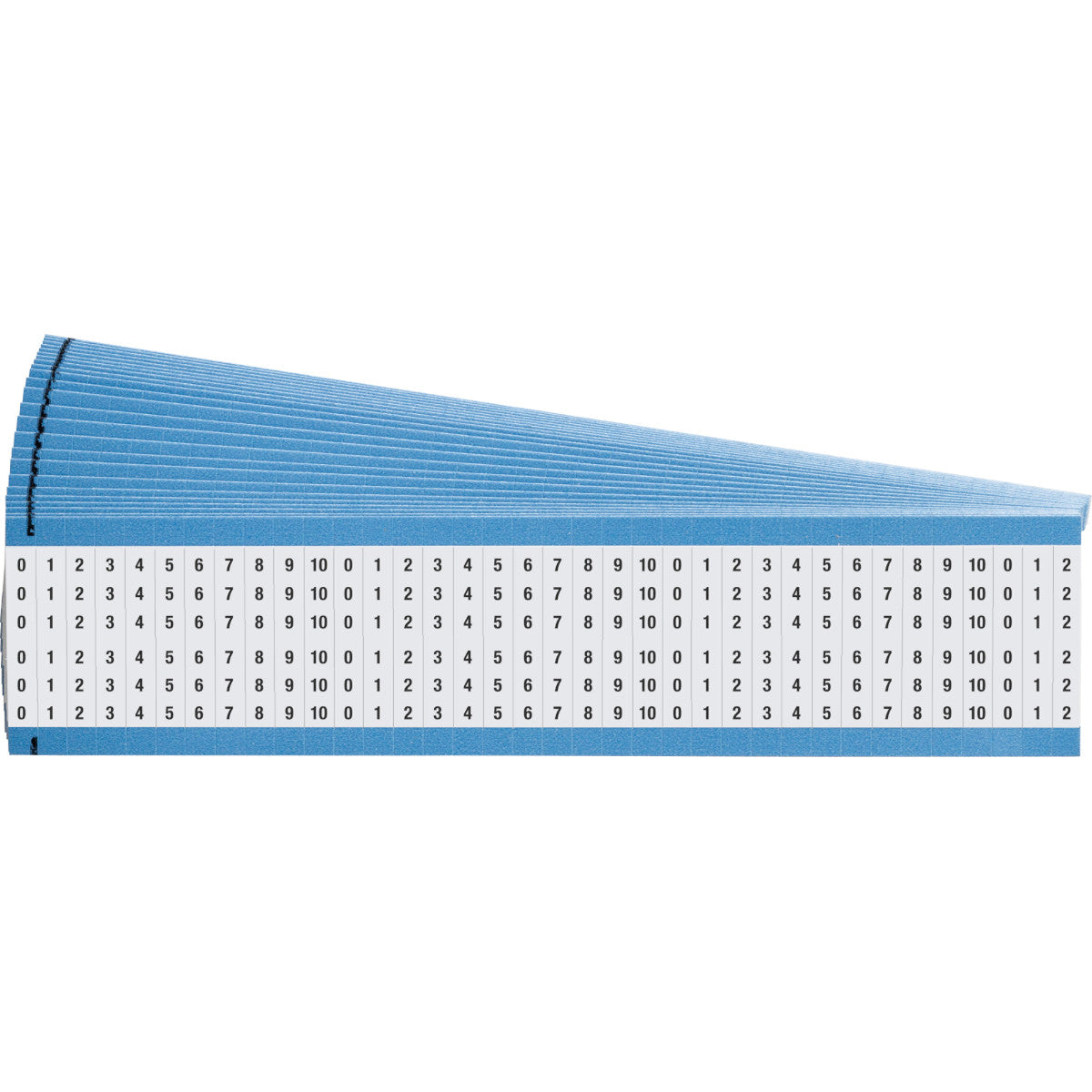 Kabelkennzeichnungskarten - fortlaufend wiederholte Zahlen