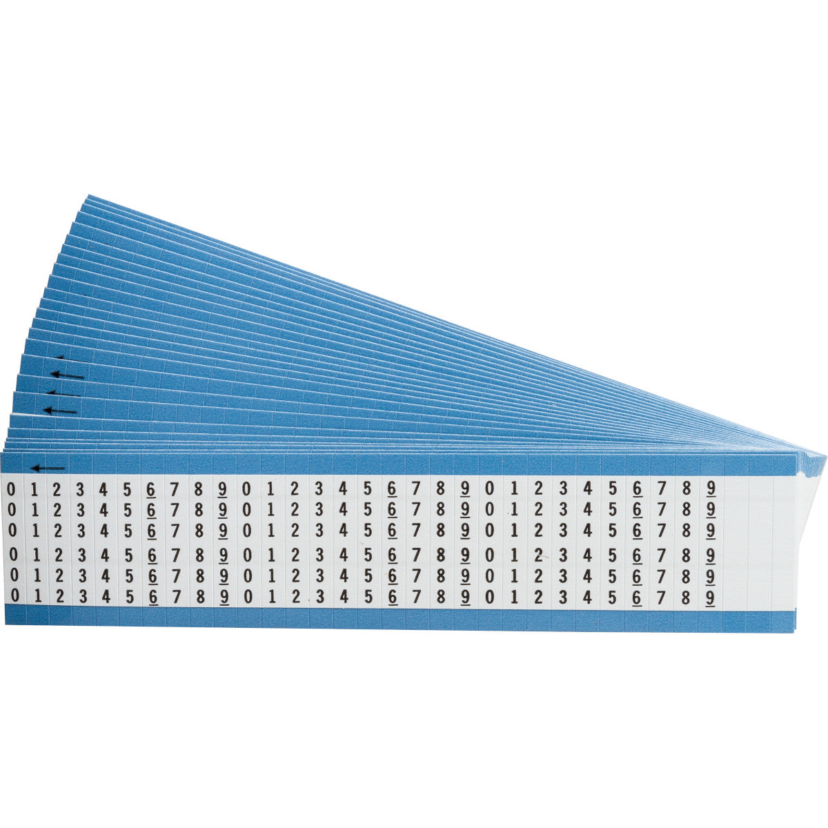 Kabelkennzeichnungskarten - fortlaufend wiederholte Zahlen