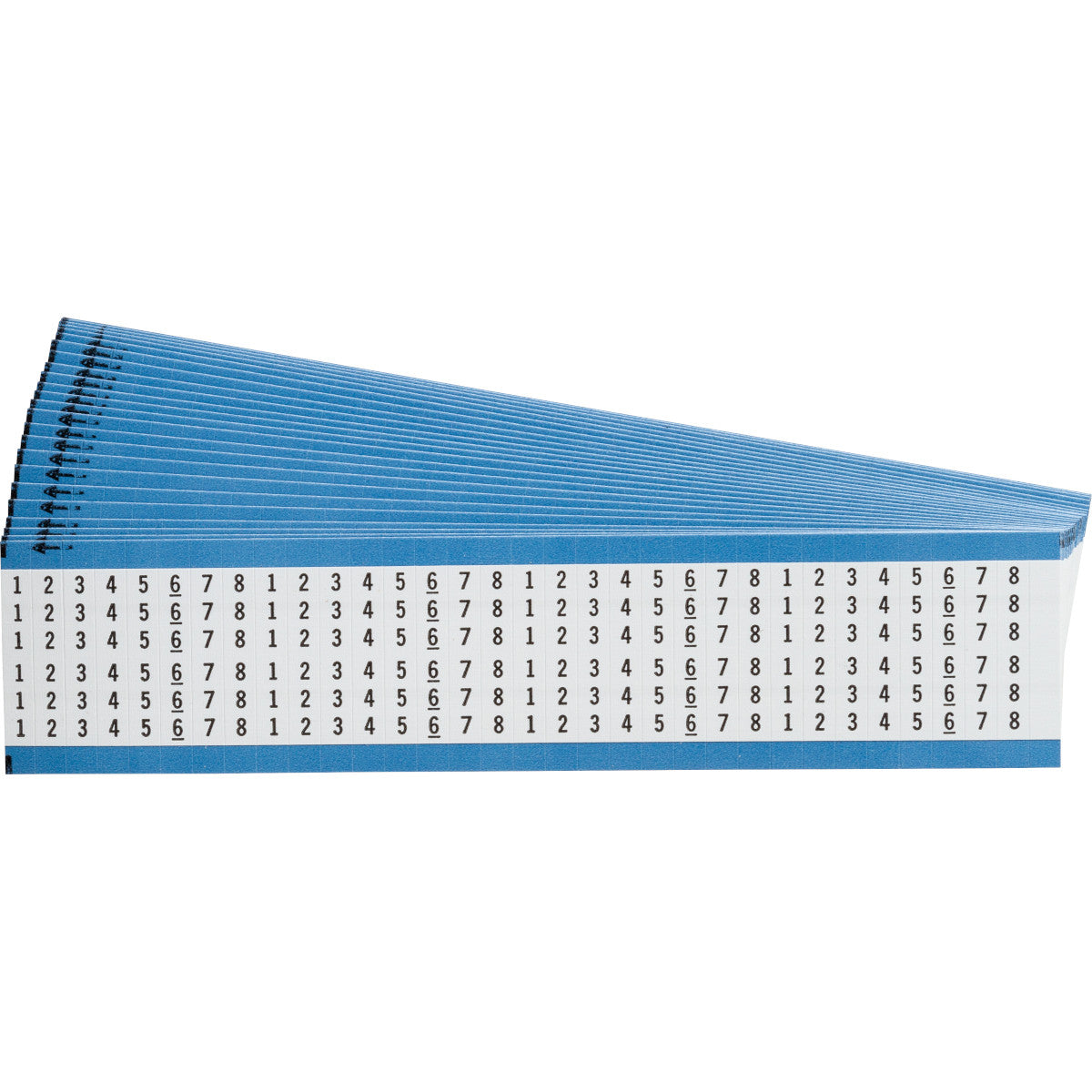 Kabelkennzeichnungskarten - fortlaufend wiederholte Zahlen