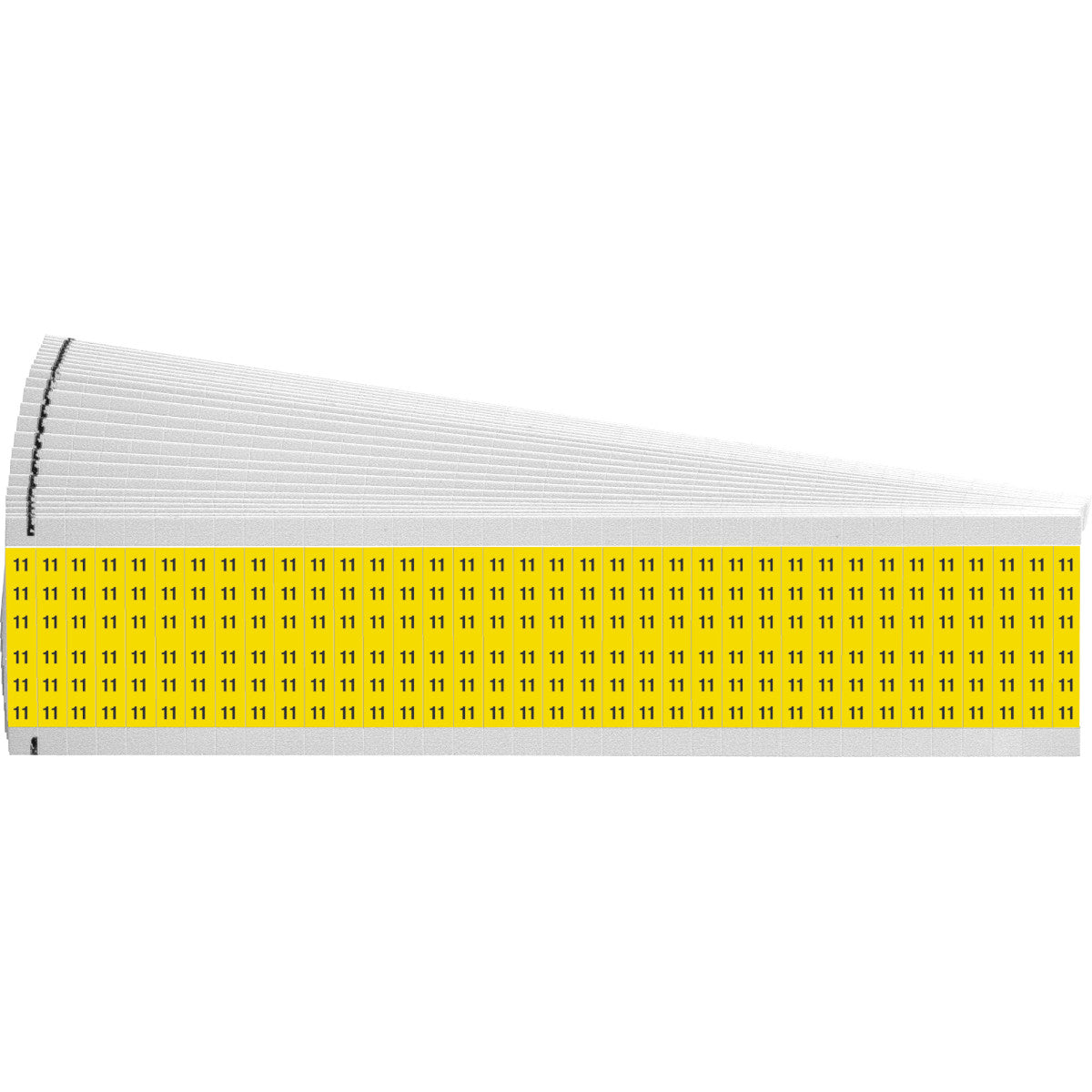 Kabelkennzeichnungskarten - einzelne Zahlen auf farbigem Hintergrund