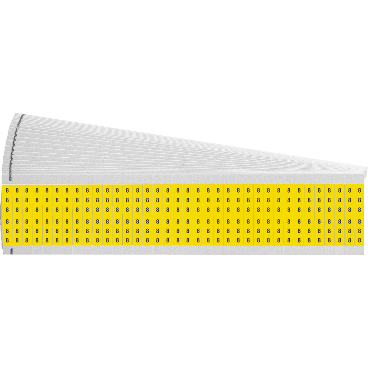 Kabelkennzeichnungskarten - einzelne Zahlen auf farbigem Hintergrund