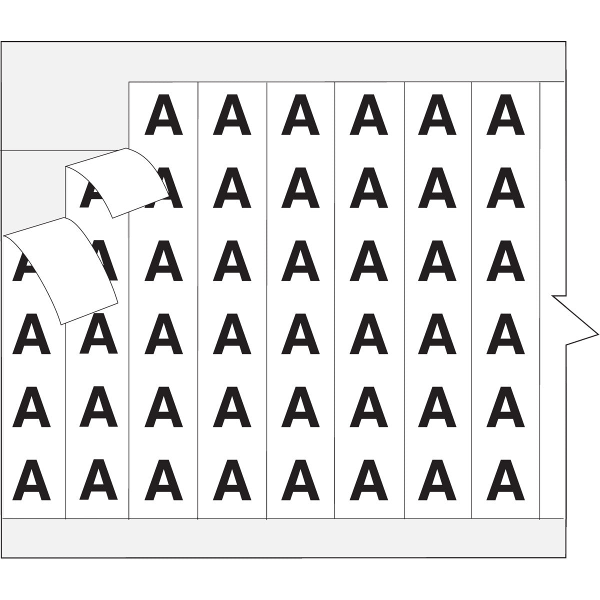 Cartes d'identification de câbles - numéros simples sur fond coloré