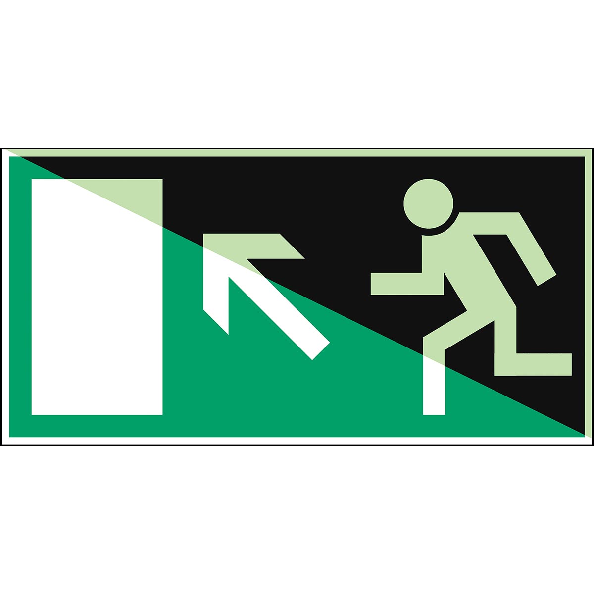 Photoluminescent safety sign