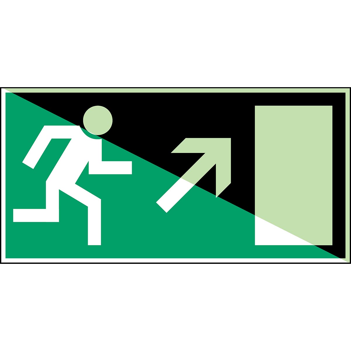Photoluminescent safety sign