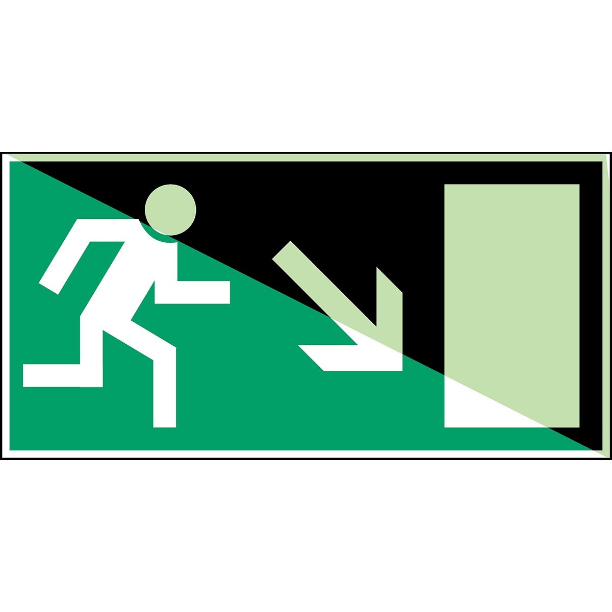 Photoluminescent safety sign
