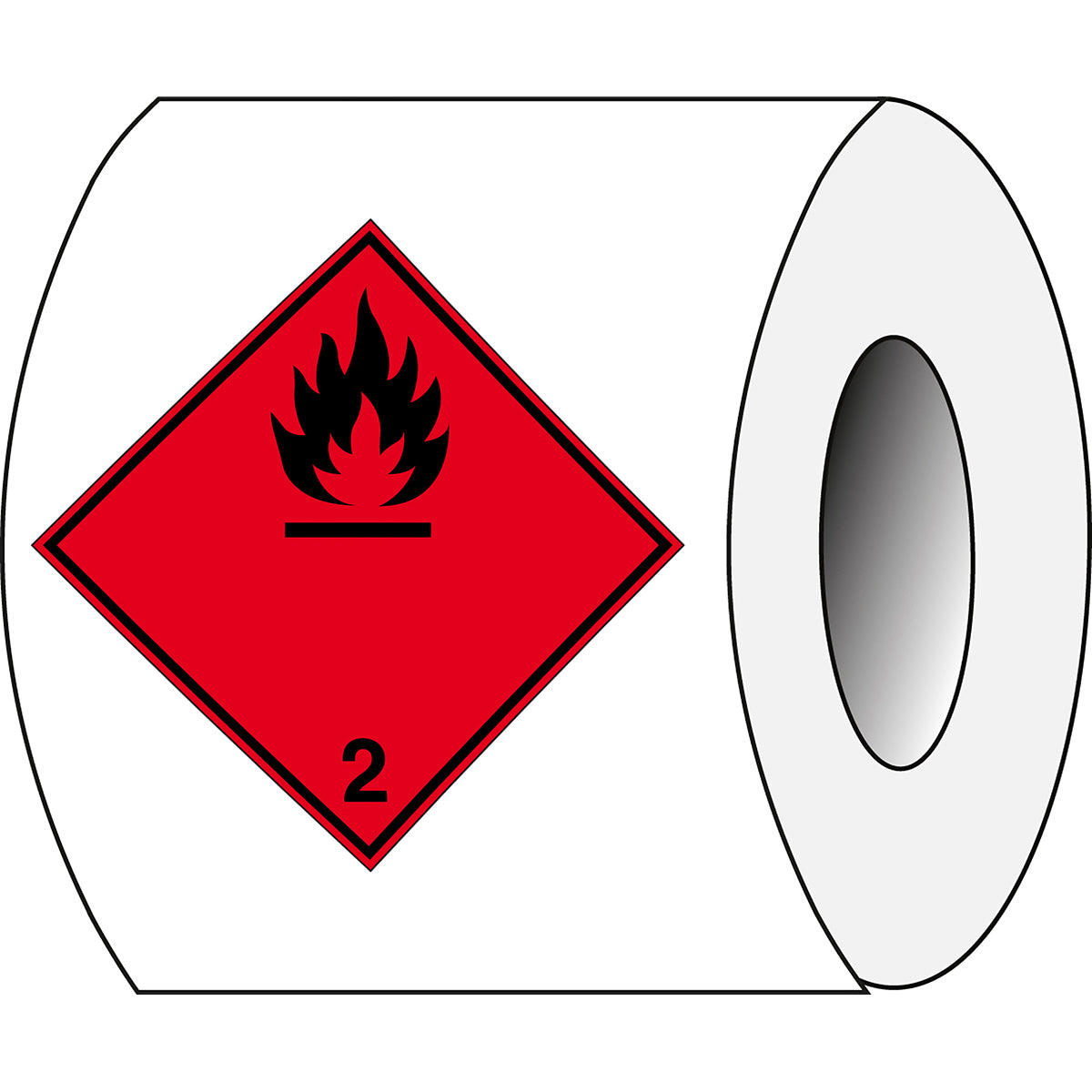 Aufkleber für den Transport gefährlicher Güter - Entzündbare Gase