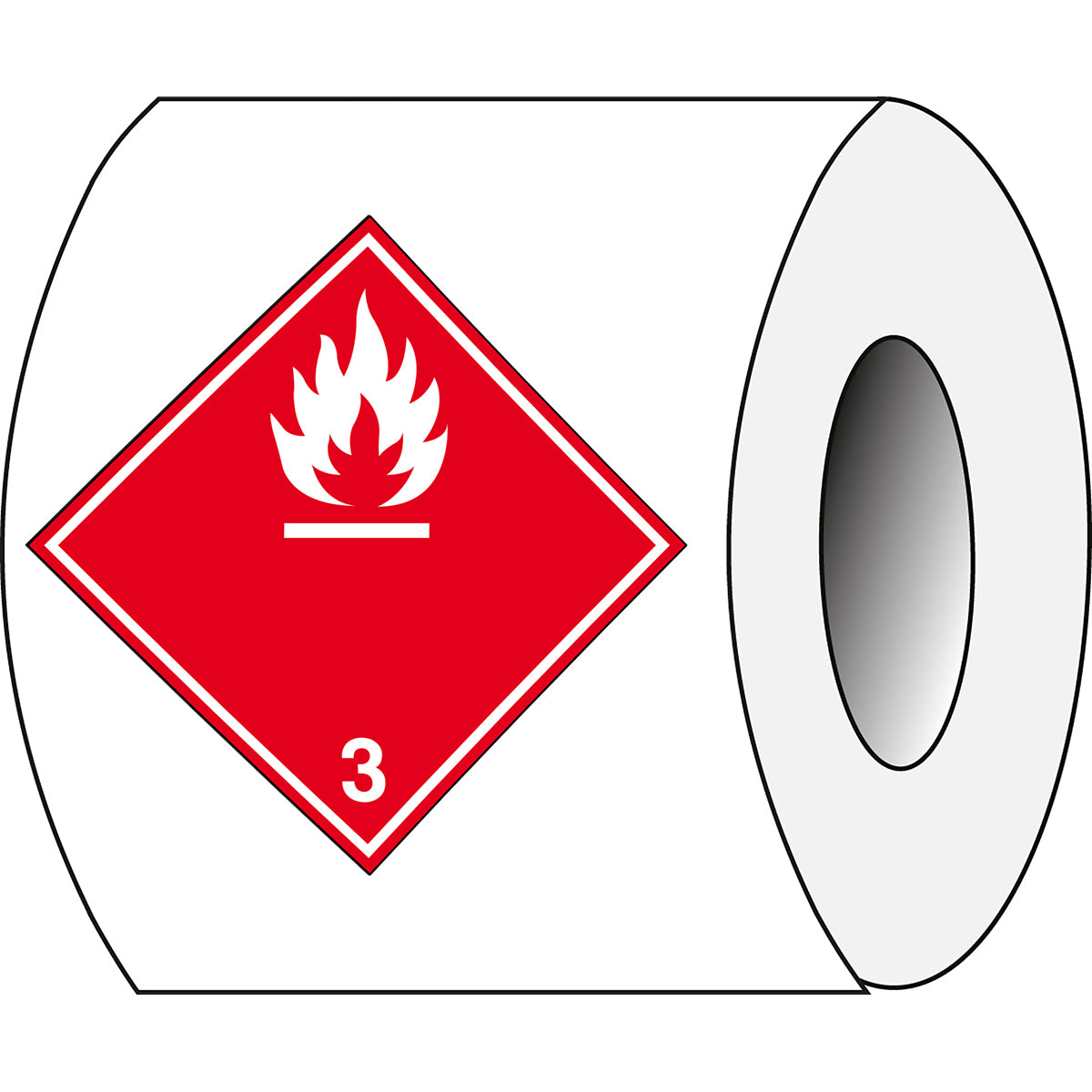 Aufkleber für den Transport gefährlicher Güter - Entzündbare flüssige Stoffe