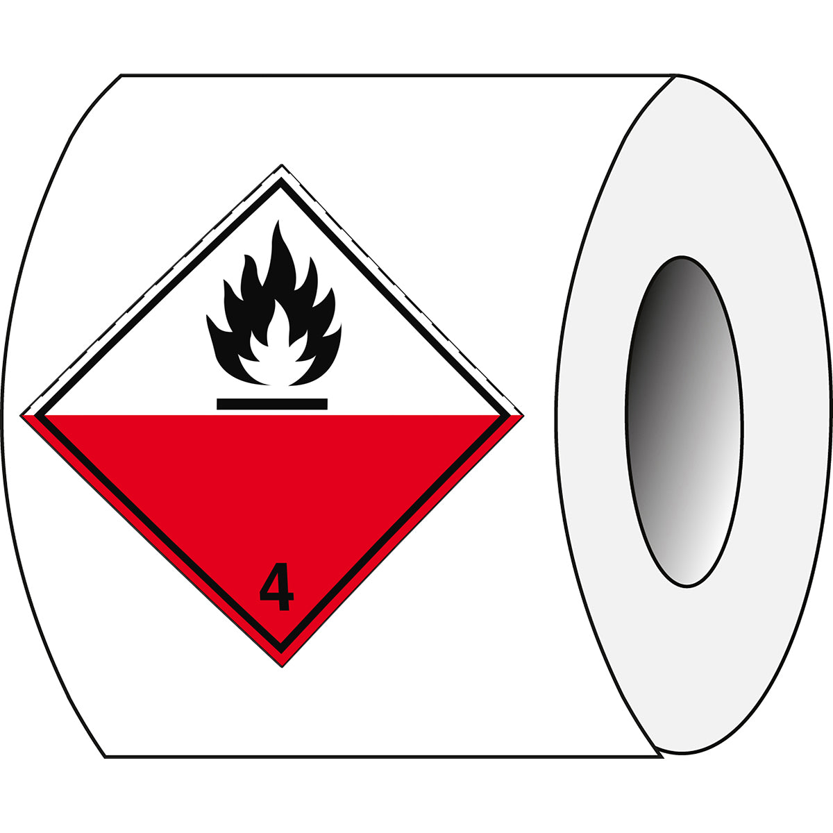 Aufkleber für den Transport gefährlicher Güter - Selbstentzündliche Stoffe