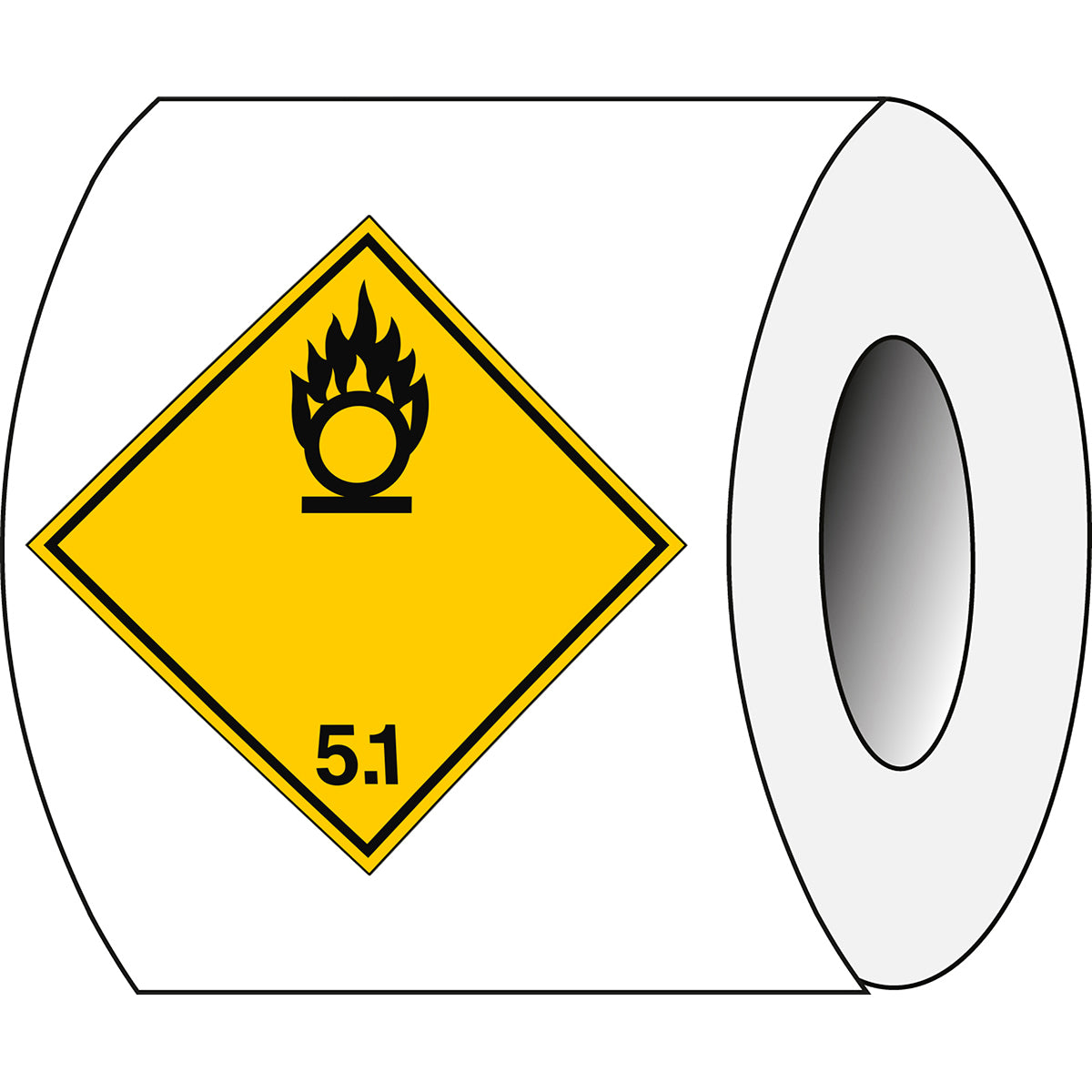 Aufkleber für den Transport gefährlicher Güter - Entzündend (oxidierend) wirkende Stoffe