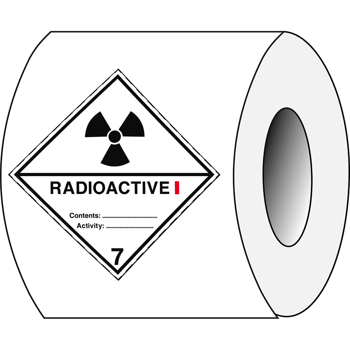 Aufkleber für den Transport gefährlicher Güter - Radioactive Stoffe 7A I