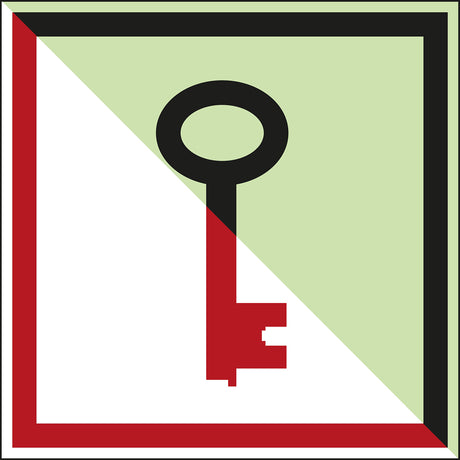 Im Dunkeln phosphoreszierendes Sicherheitspiktogramm