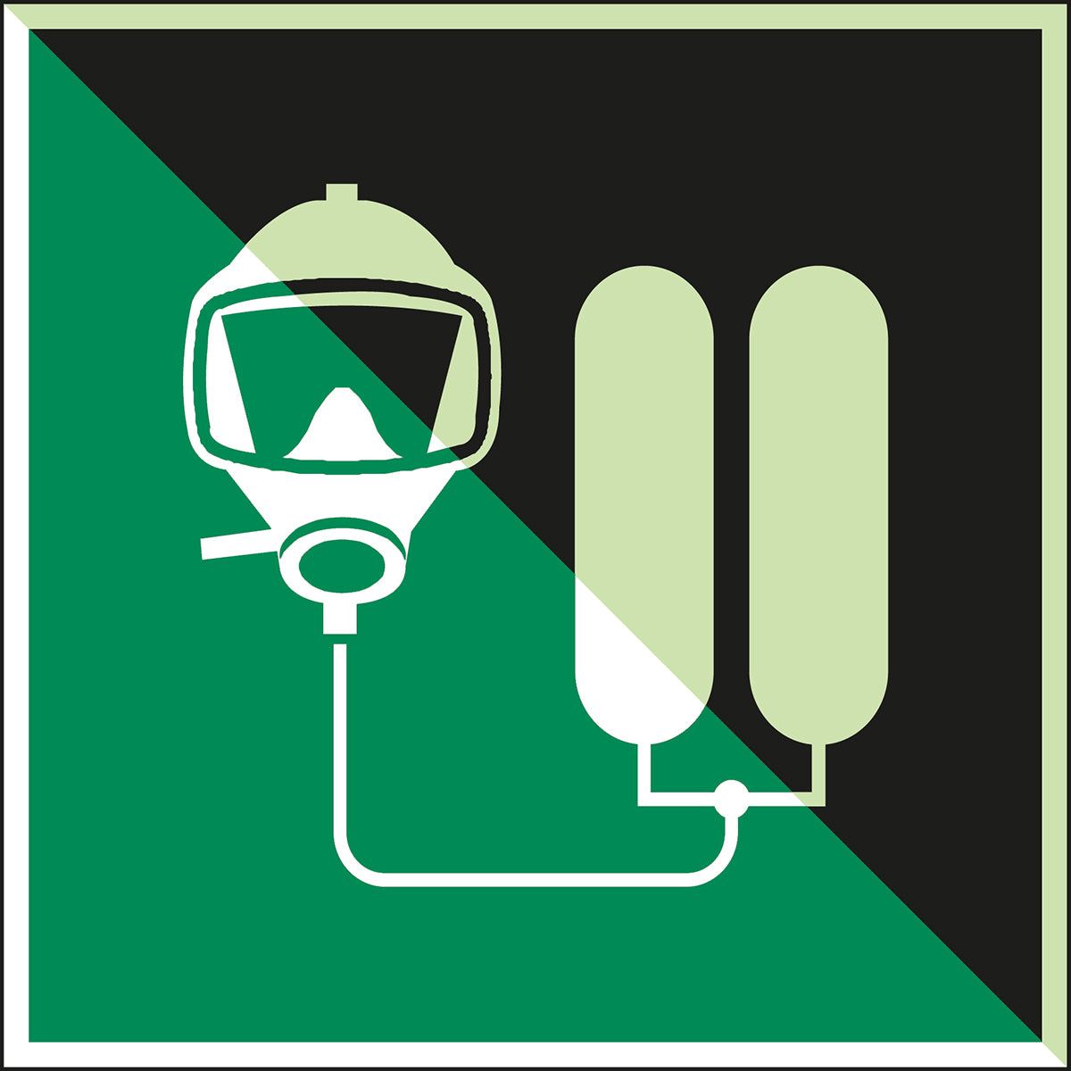 Langnachleuchtende Sicherheitsschilder