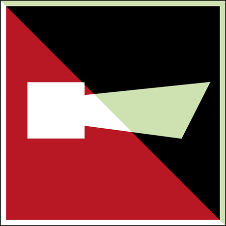 Im Dunkeln phosphoreszierendes Sicherheitspiktogramm