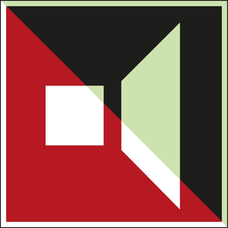 Im Dunkeln phosphoreszierendes Sicherheitspiktogramm