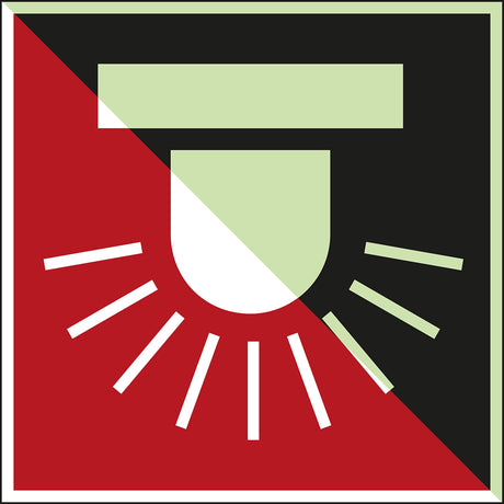 Im Dunkeln phosphoreszierendes Sicherheitspiktogramm