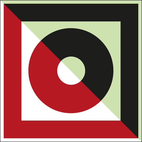 Im Dunkeln phosphoreszierendes Sicherheitspiktogramm