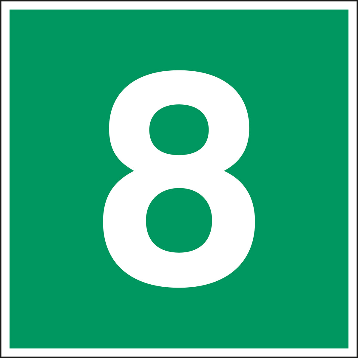 Fluchtwegkennzeichnung - Stockwerk 8