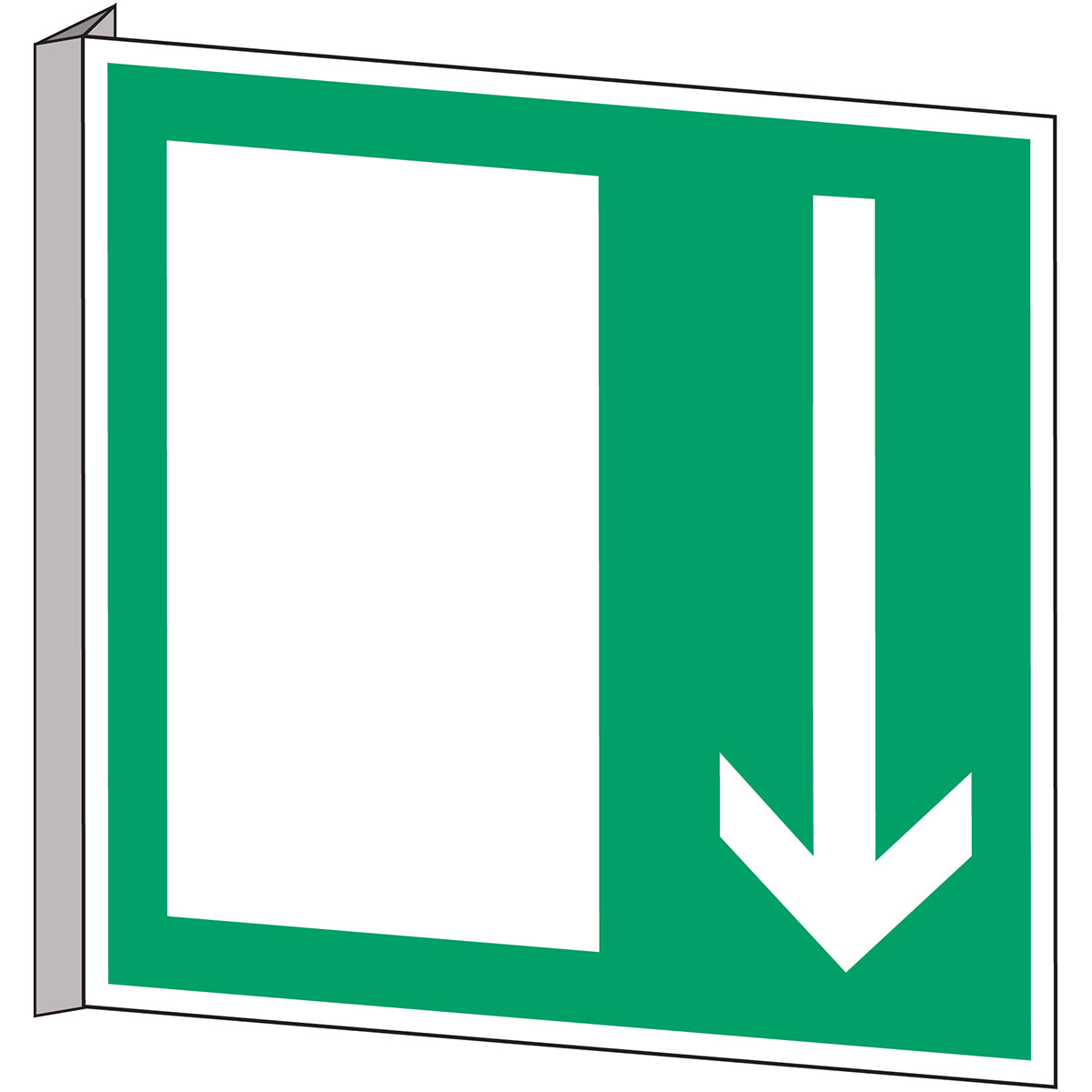 Fahnen- und Winkelschilder - Notausgang