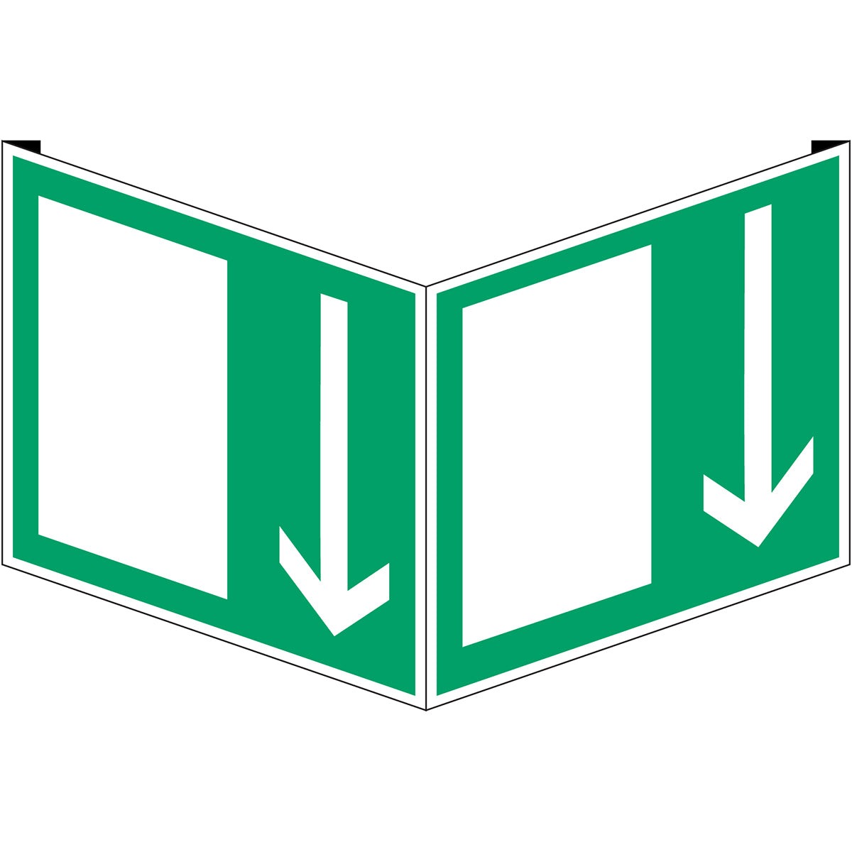 Fahnen- und Winkelschilder - Notausgang