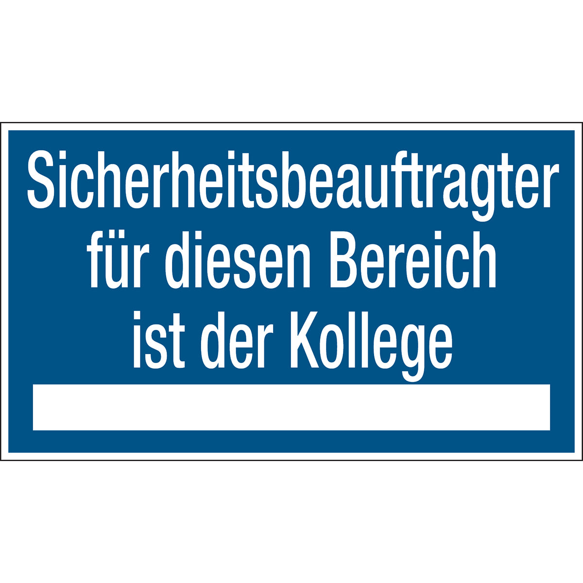 Signs: Safety Officer