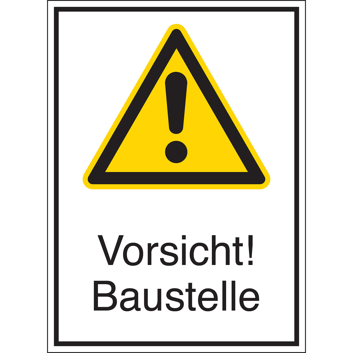 Panneaux d'avertissement - Attention ! Chantier de construction